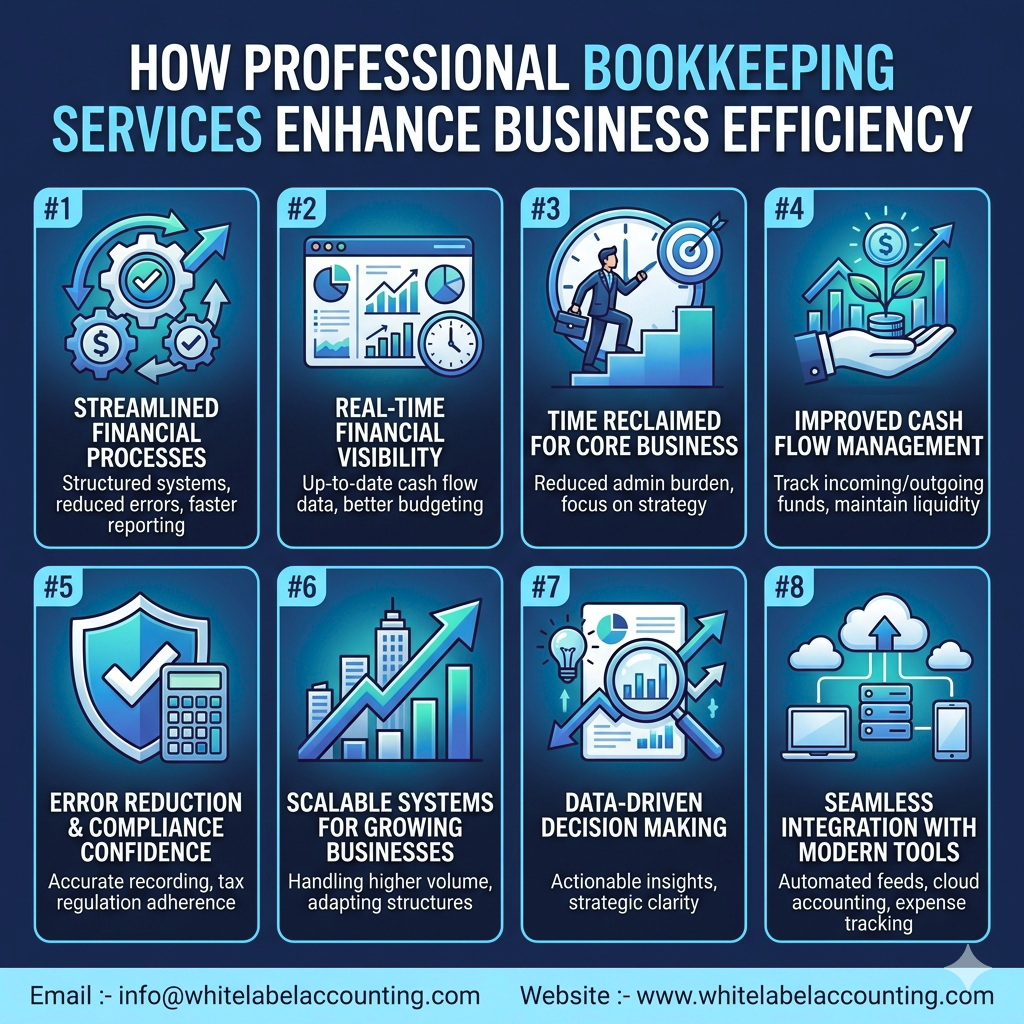 How Professional Bookkeeping Services Enhance Business Efficiency